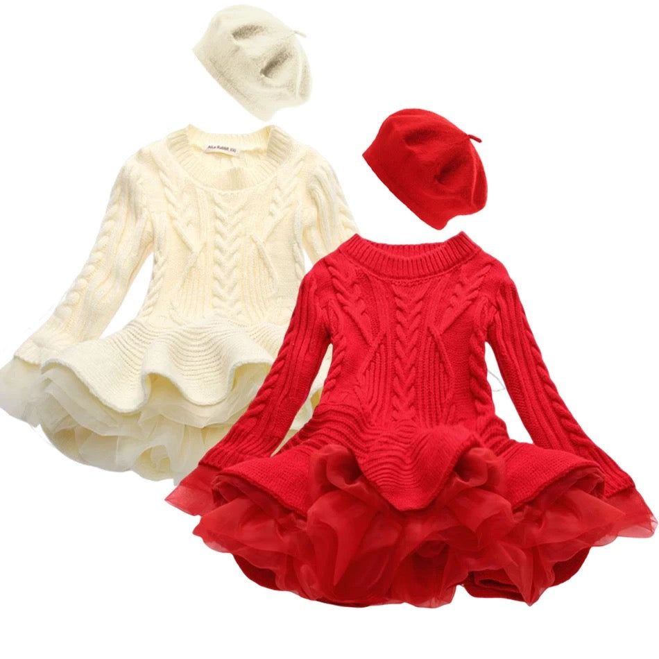Tulle Jumper Dress & Beret