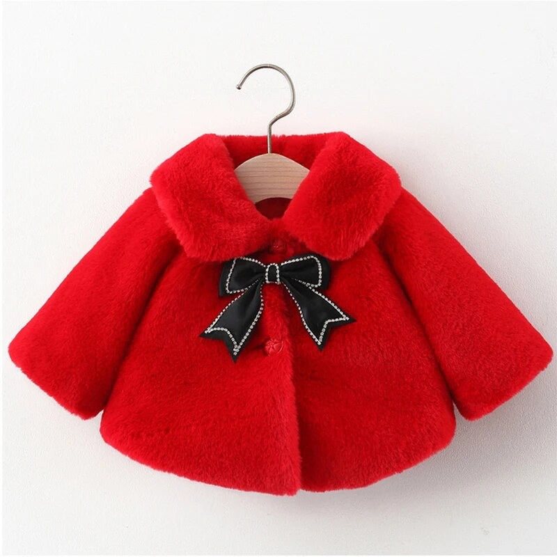 Faux Fur Bow Jacket