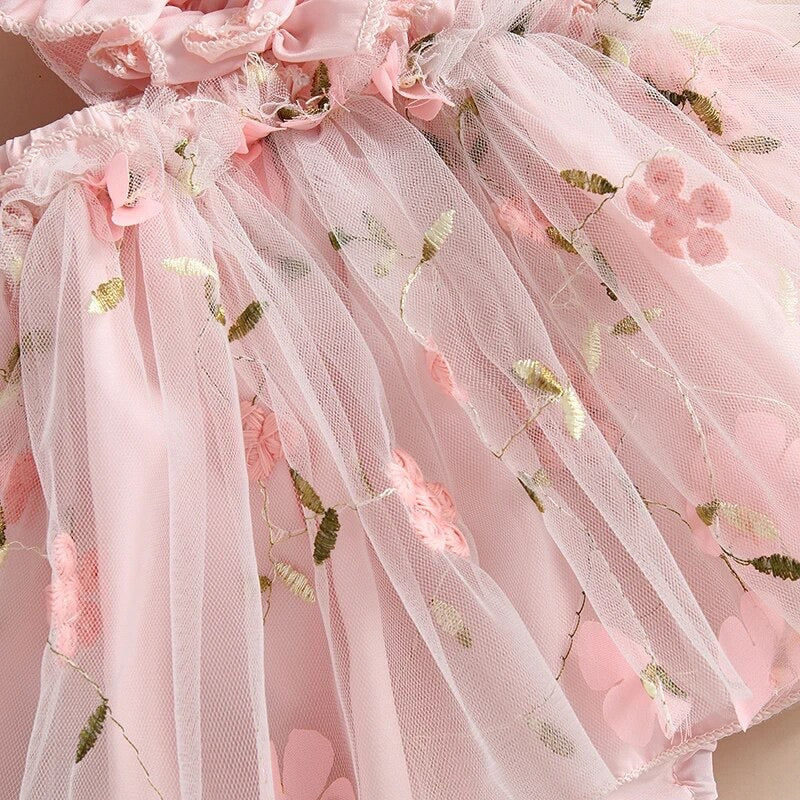 Lilac Floral Tulle Dress