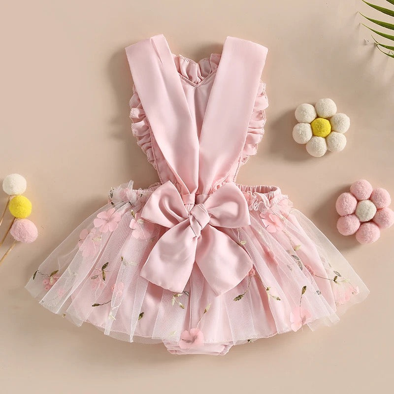 Lilac Floral Tulle Dress
