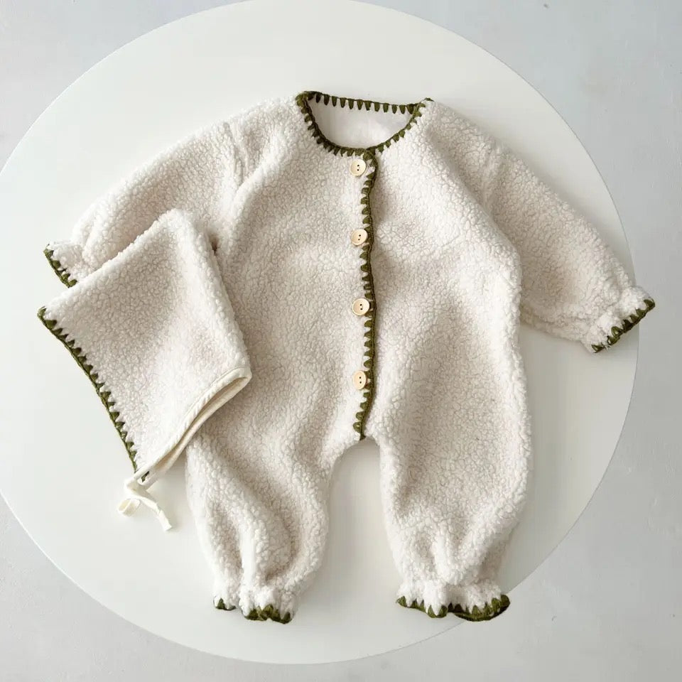 Fleece Romper & Hat Set