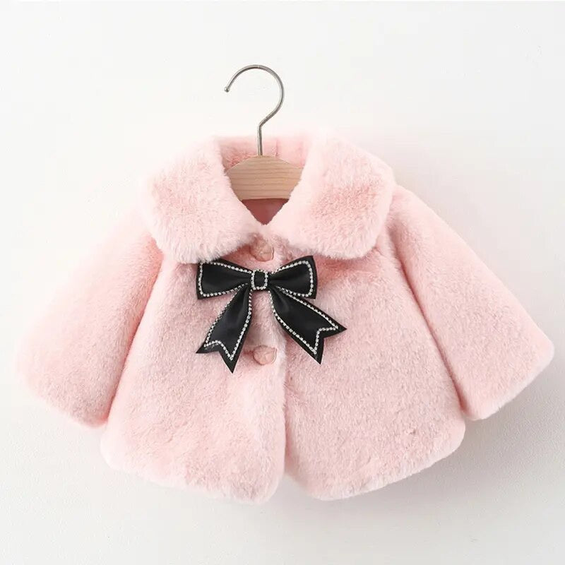 Faux Fur Bow Jacket