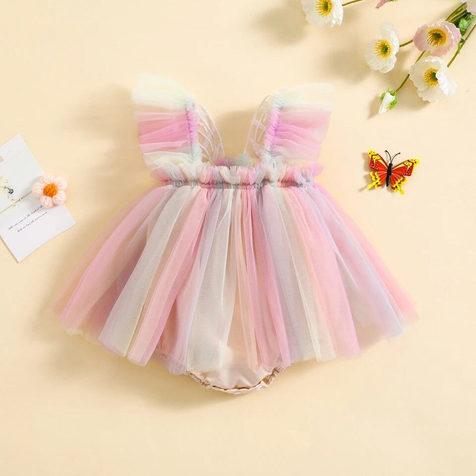 Butterfly Romper Tulle Dress