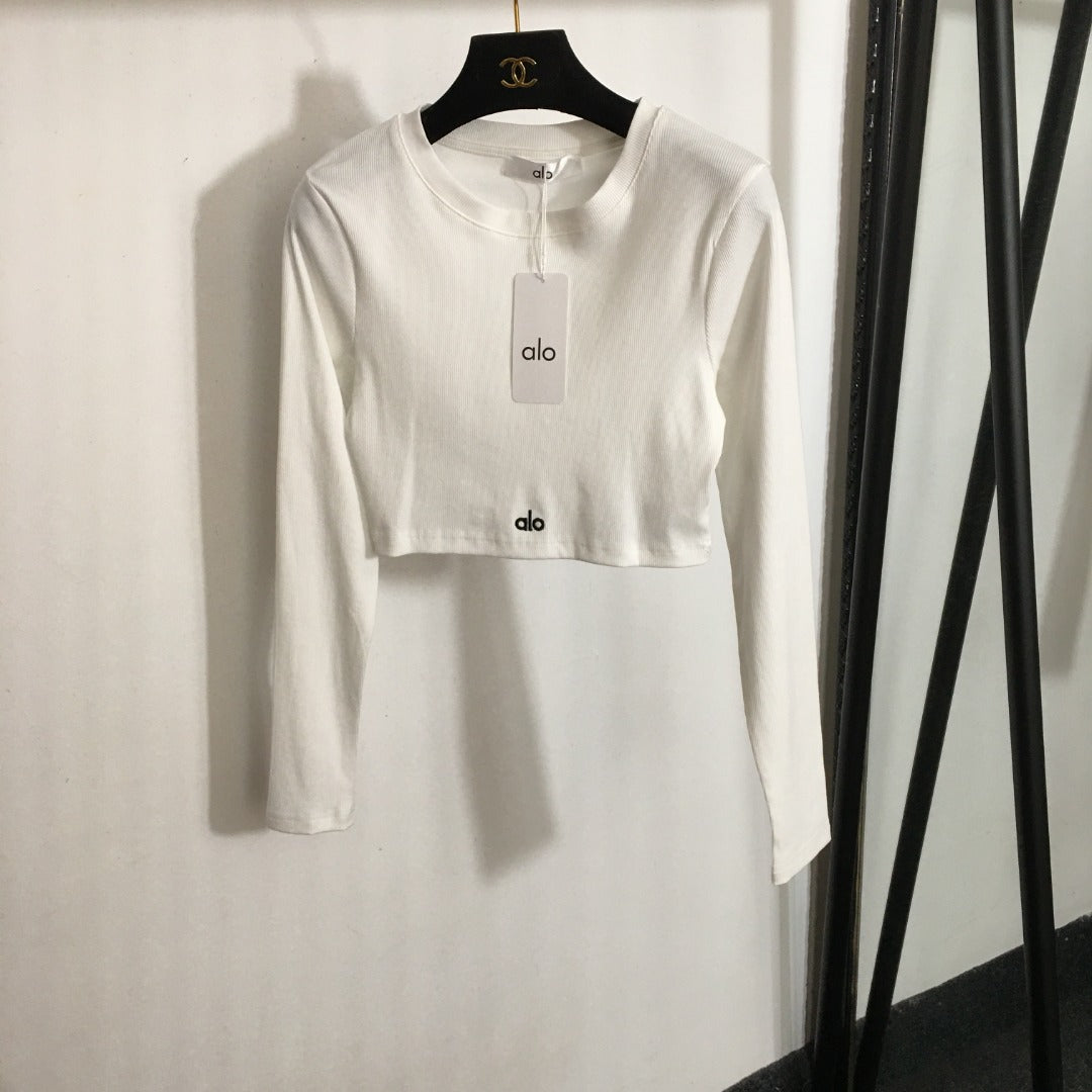 Alo white top and track bottoms set