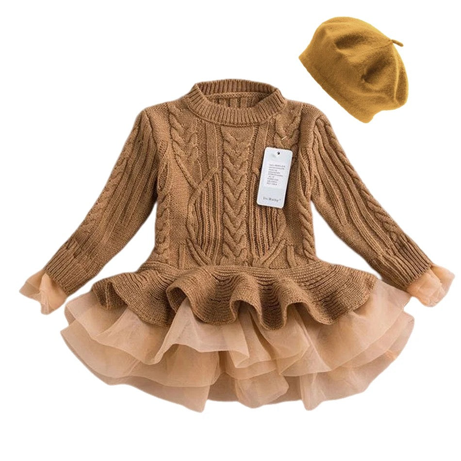 Tulle Jumper Dress & Beret