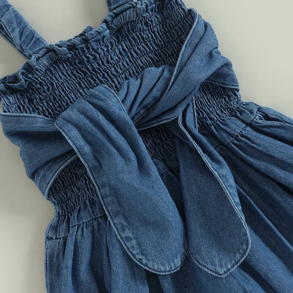 Denim Bow Romper