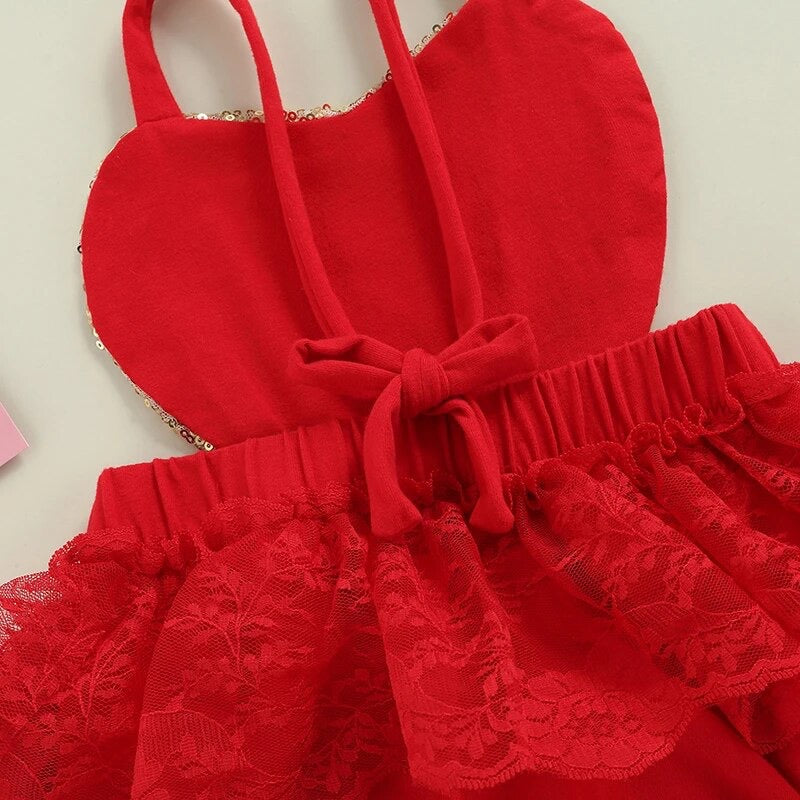 Valentine Gold Baby Romper