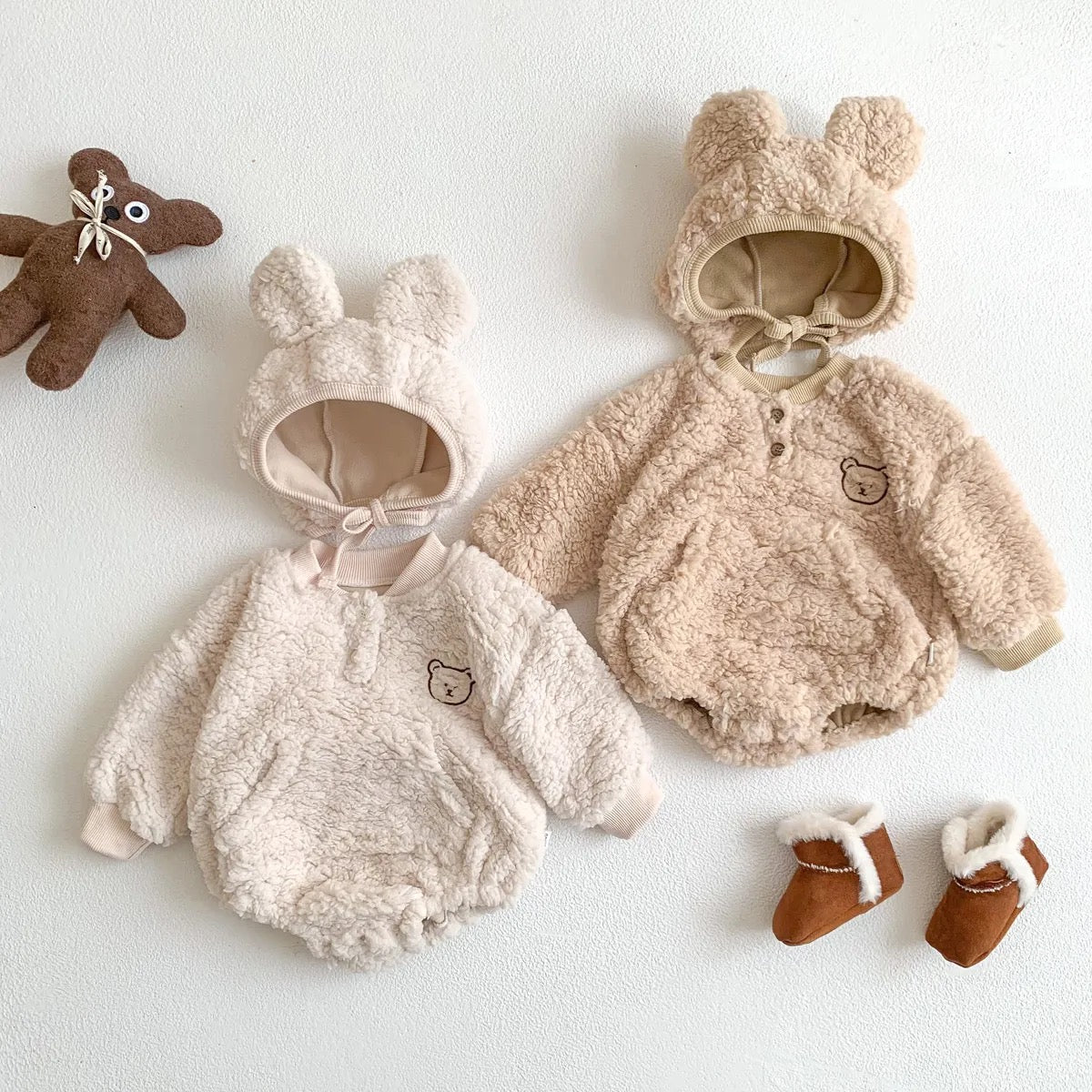 Teddy Bear Romper & Hat