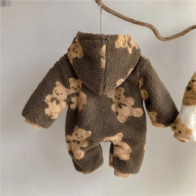 Teddy Bear Fleece Romper