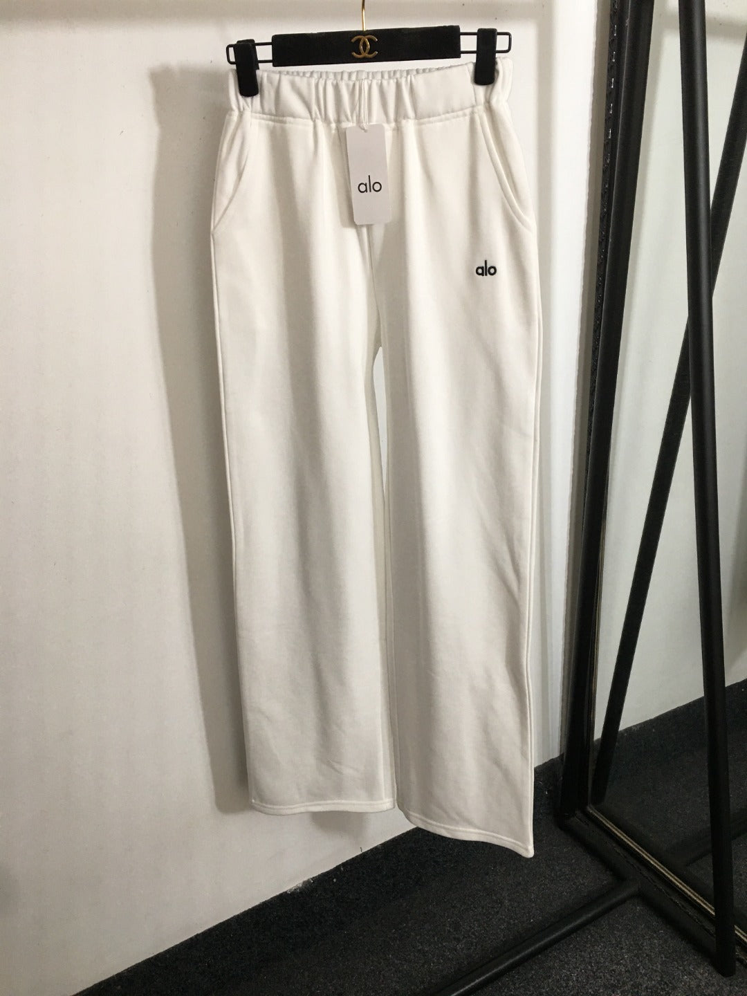 Alo white top and track bottoms set