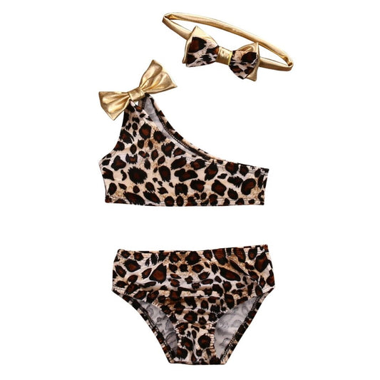 Leopard 3 piece bikini set
