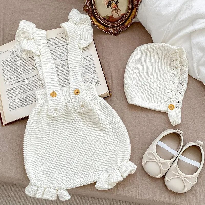 Sienna Knit Romper + Hat